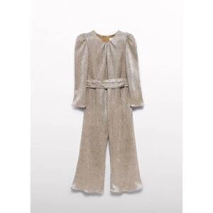 NEW ABEL & LULA girl's knit jumpsuit in bronze
